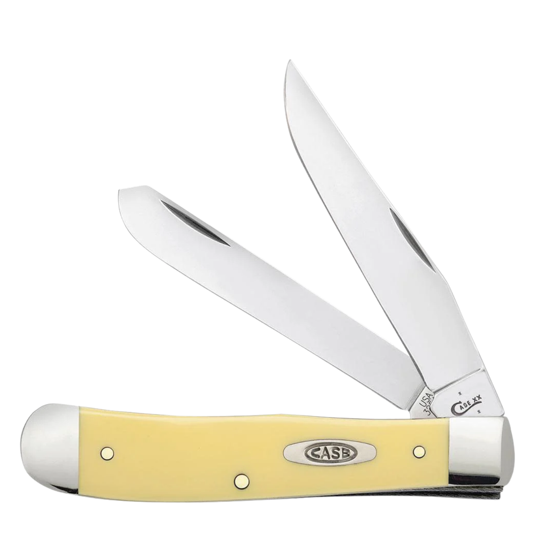 Case Knives | Yellow Synthetic Smooth Trapper  | 00161