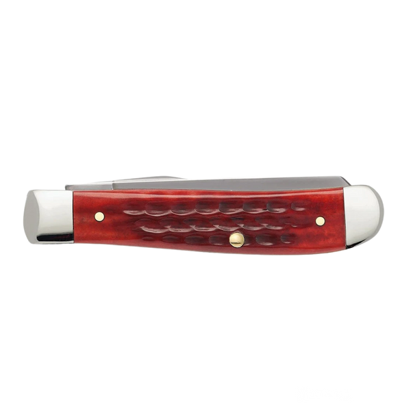 Case Knives | Pocket Worn Old Red Bone Corn Cob Jig Mini Trapper  | 00784