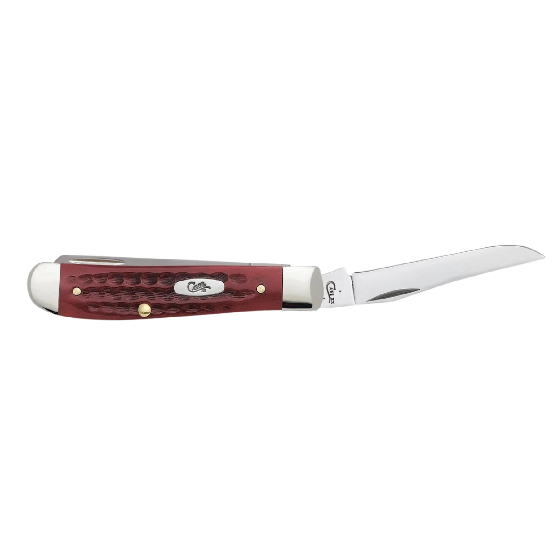Case Knives | Pocket Worn Old Red Bone Corn Cob Jig Mini Trapper  | 00784