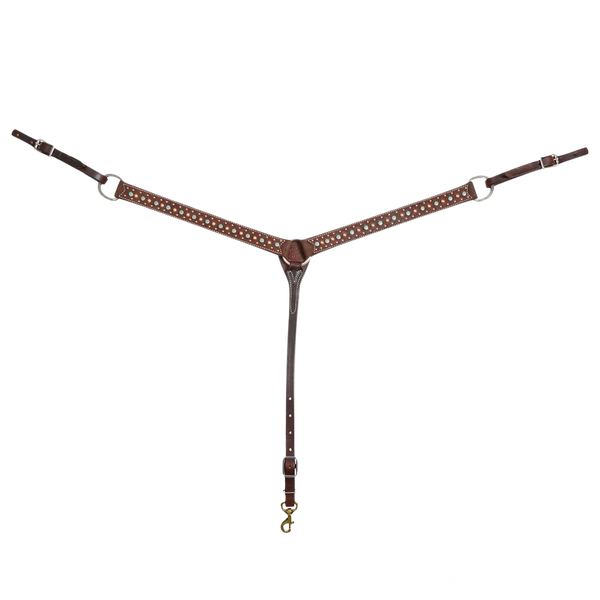 Martin Saddlery | 1.5 inch Breastcollar with Floral Spot Dots