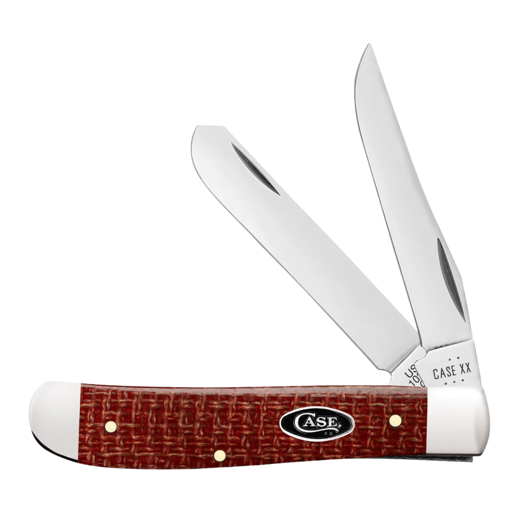 Case Knives | Smooth Dark Red Burlap Micarta® CS Mini Trapper | 12271