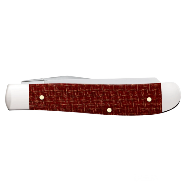 Case Knives | Smooth Dark Red Burlap Micarta® CS Mini Trapper | 12271
