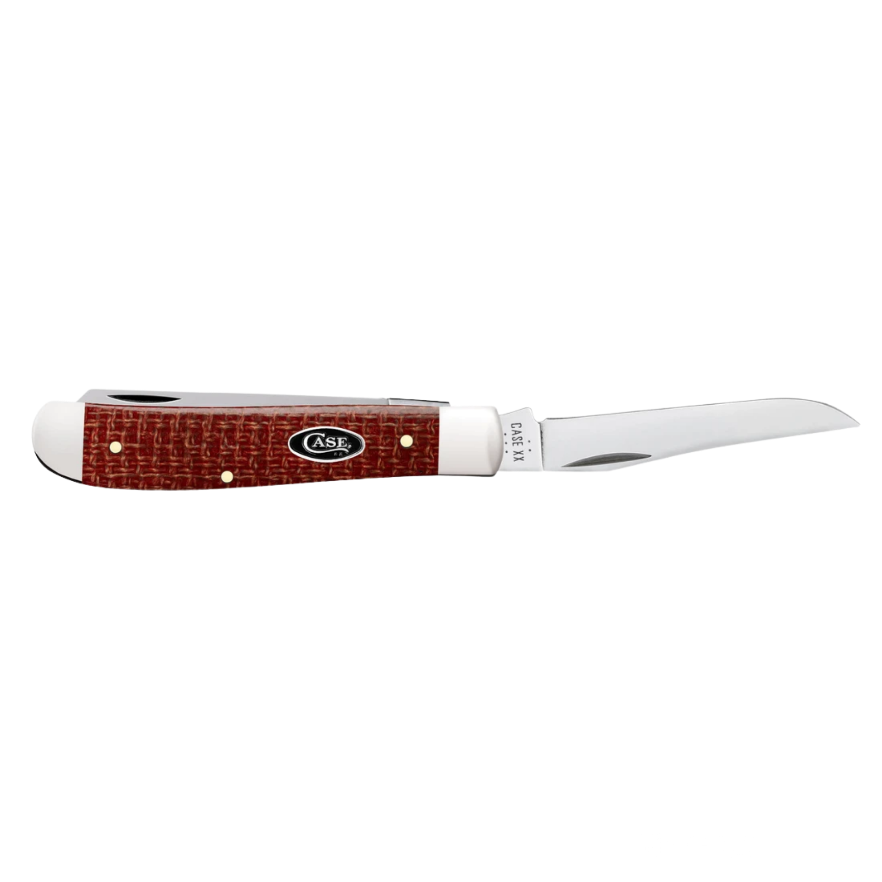 Case Knives | Smooth Dark Red Burlap Micarta® CS Mini Trapper | 12271