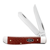 Case Knives | Smooth Dark Red Burlap Micarta® CS Mini Trapper | 12271