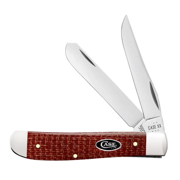 Case Knives | Smooth Dark Red Burlap Micarta® CS Mini Trapper | 12271