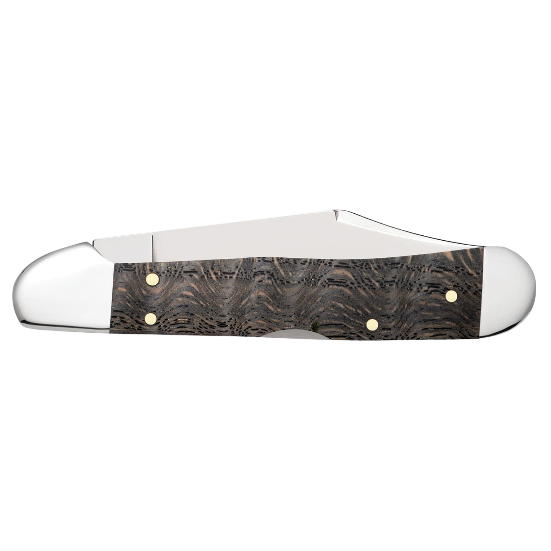 Case Knives | Smooth Black Curly Oak Wood Mini CopperLock® | 14010