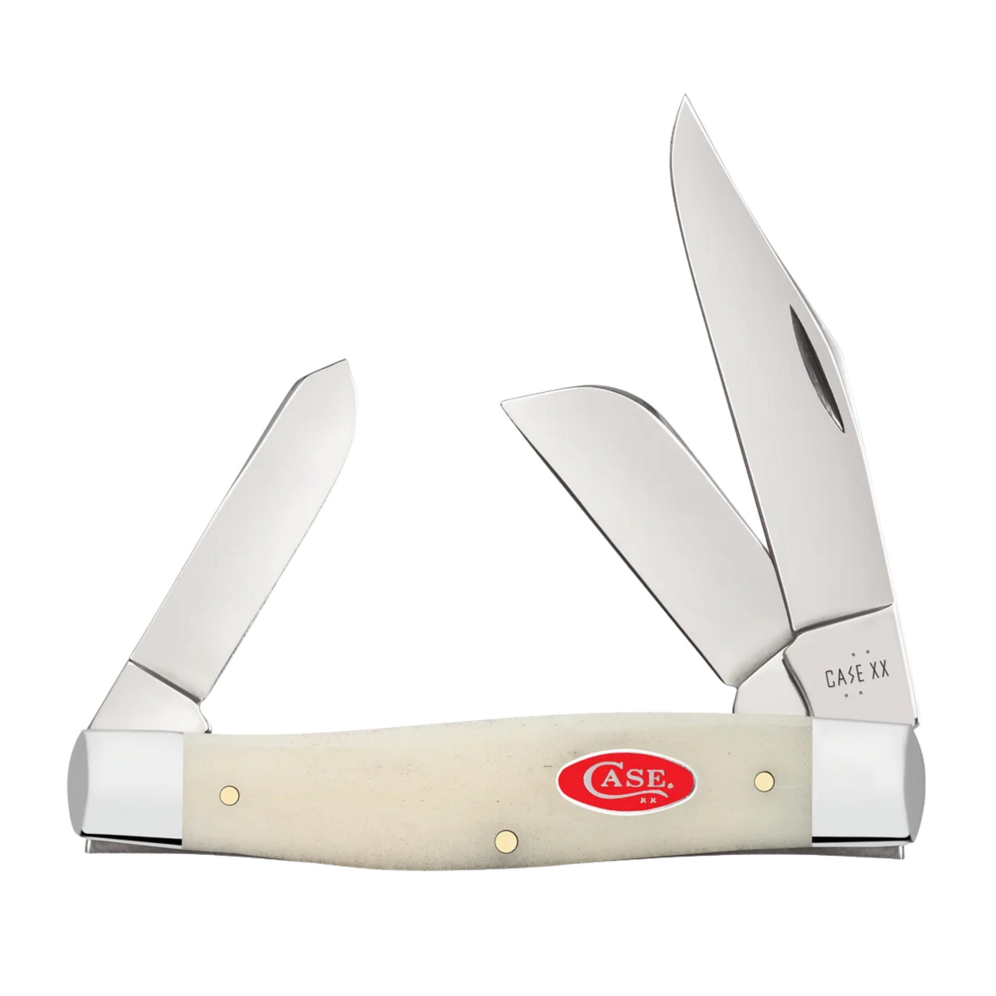 Case Knives | Smooth Natural Bone Large Stockman | 14025