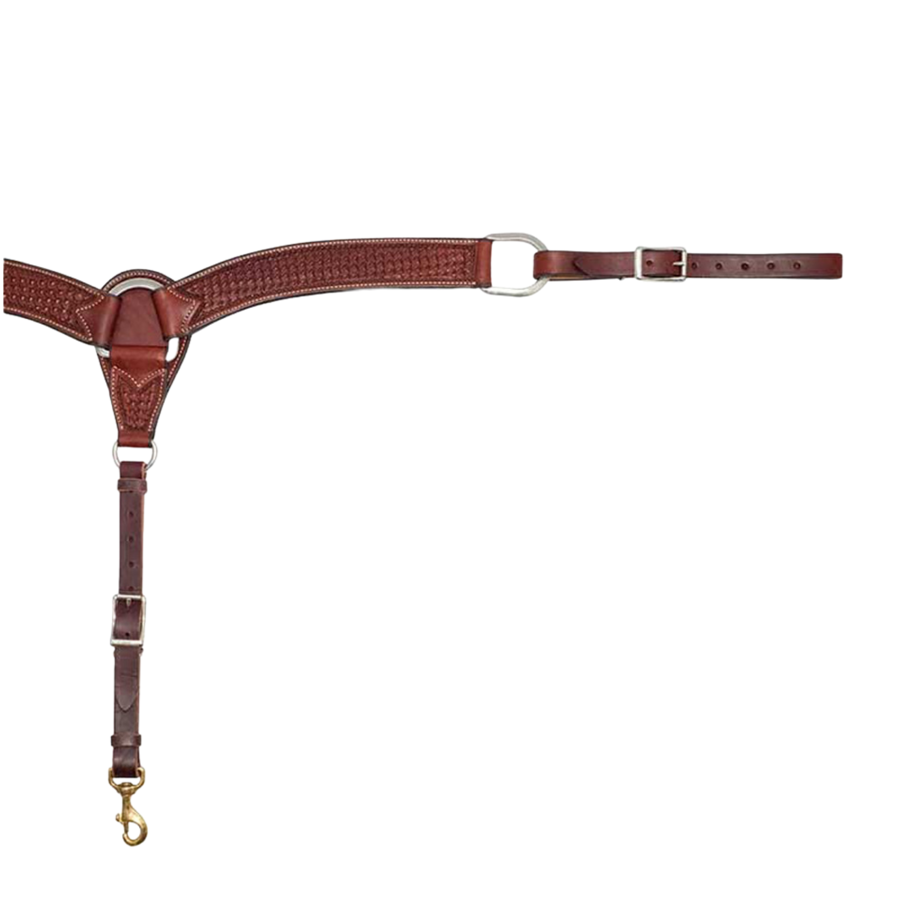 Cowboy Tack | 2” Rosewood Leather Spider Stamp Breast Collar