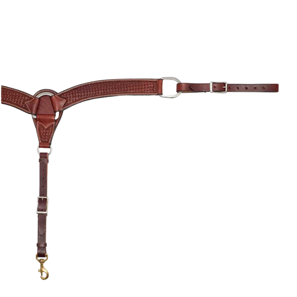 Cowboy Tack | 2” Rosewood Leather Spider Stamp Breast Collar