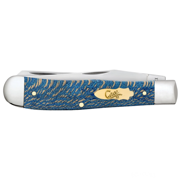 Case Knives | Smooth Blue Sycamore Wood Trapper | 63730