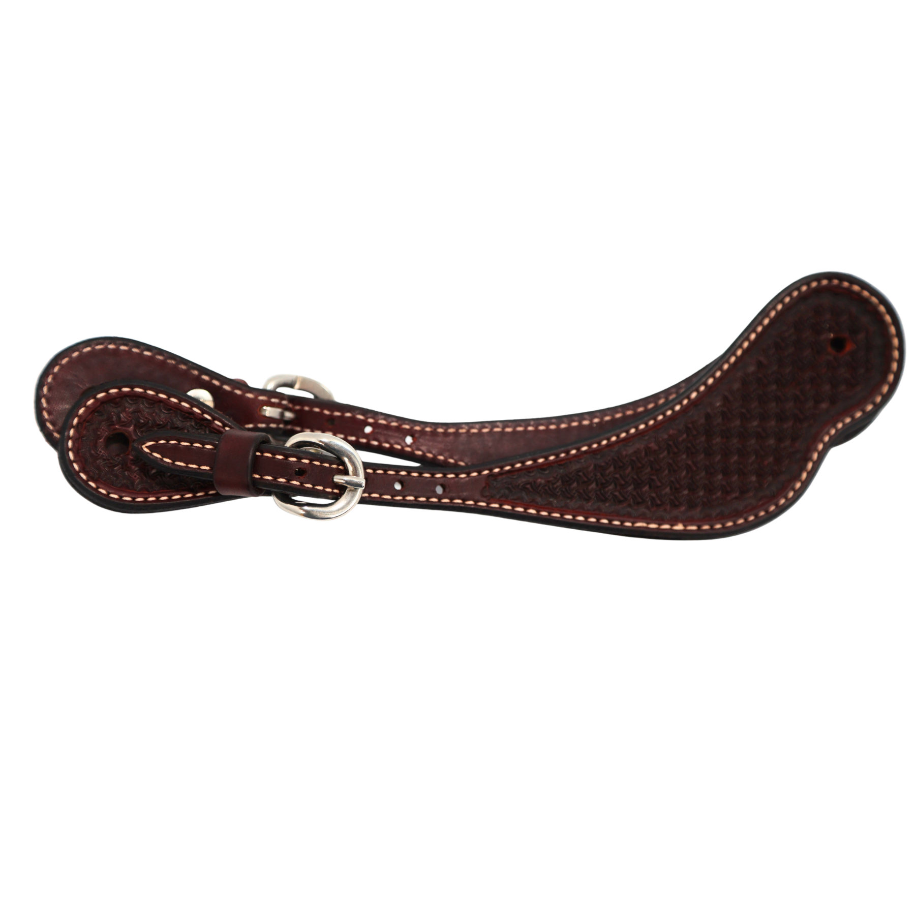 Wildfire Saddlery | Spur Straps Cowboy Mens Rosewood Spider Stamp