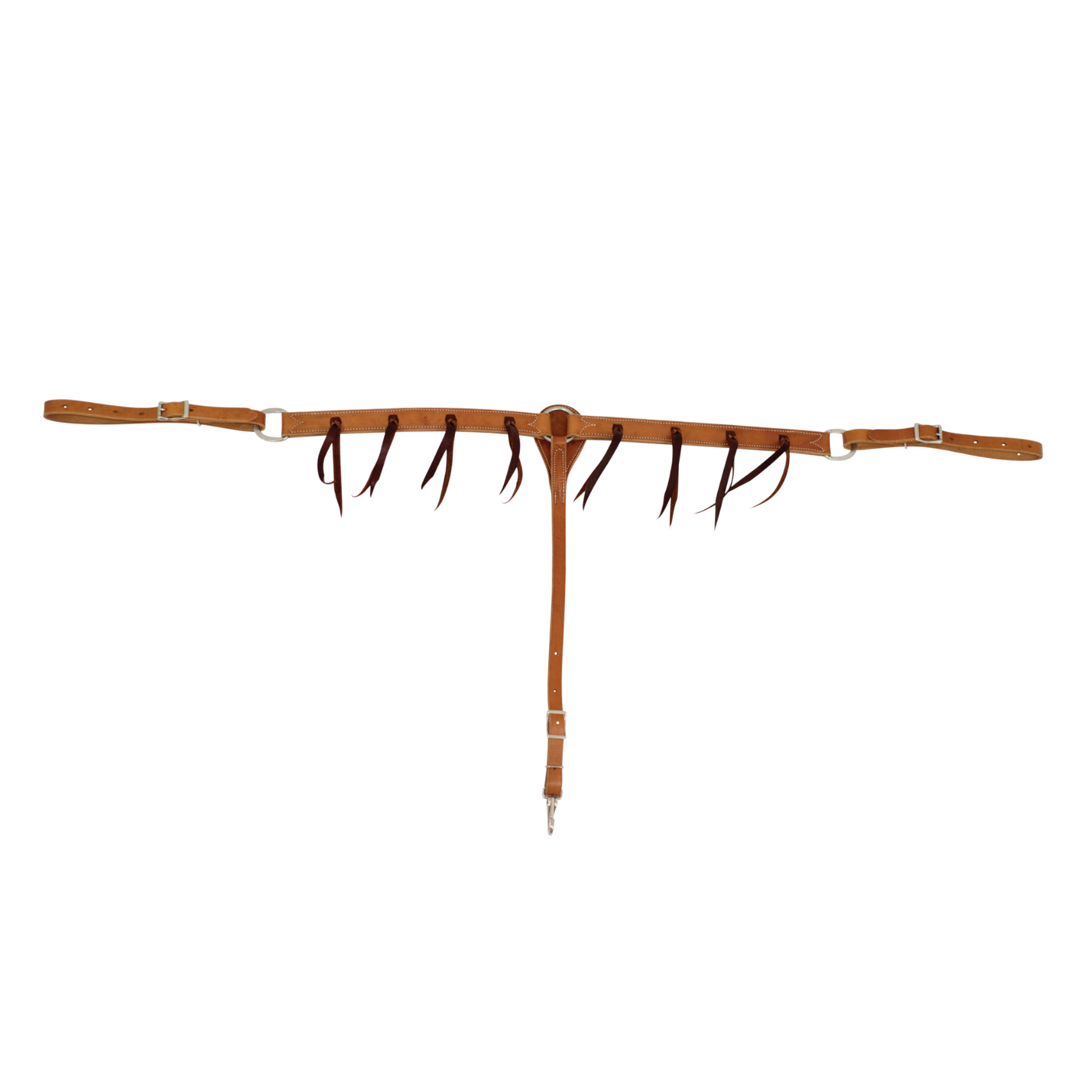 Cowboy Tack | 1-1/4″ Harness Leather Breast Collar with Latigo Strings