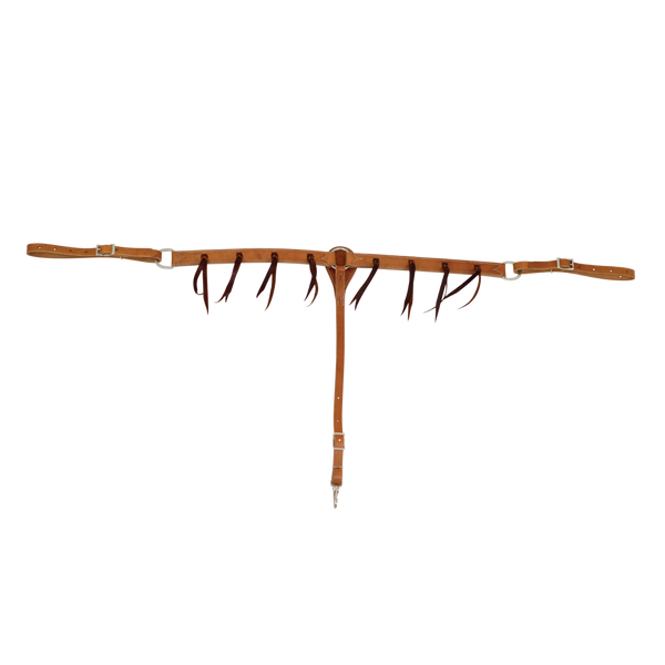 Cowboy Tack | 1-1/4″ Harness Leather Breast Collar with Latigo Strings