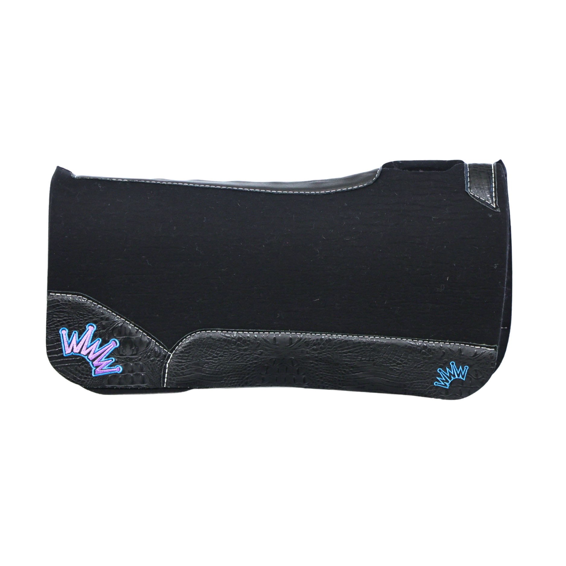 Best Ever Pads | Black Crocodile w/ Violet/Turquoise Crown | 3/4