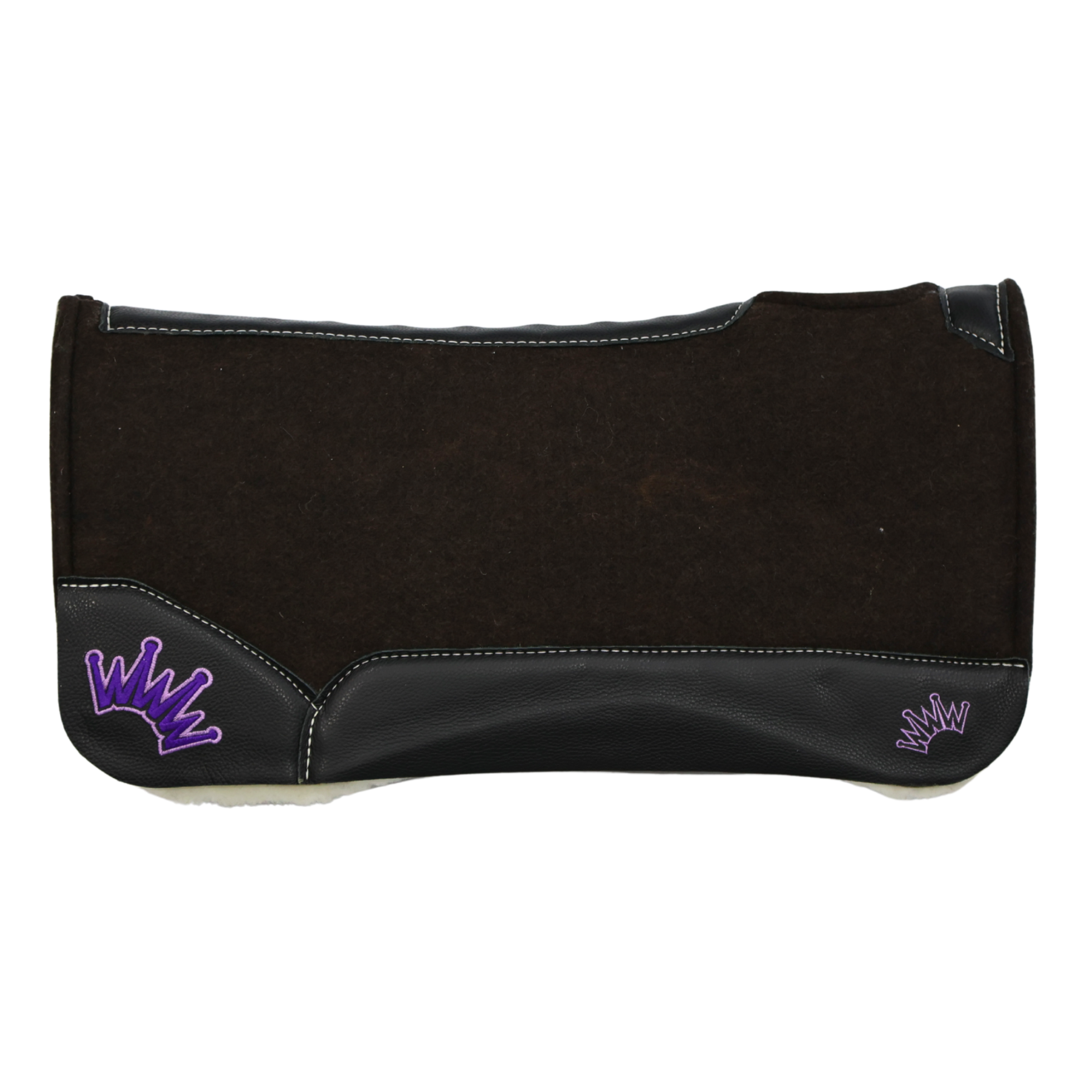 Best Ever Pads | Black Leather with Violet Crown | 3/4
