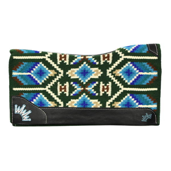 Best Ever Pads | Diamond Cut Green Turquoise Navajo | 3/4" Kush | 34" x 38"