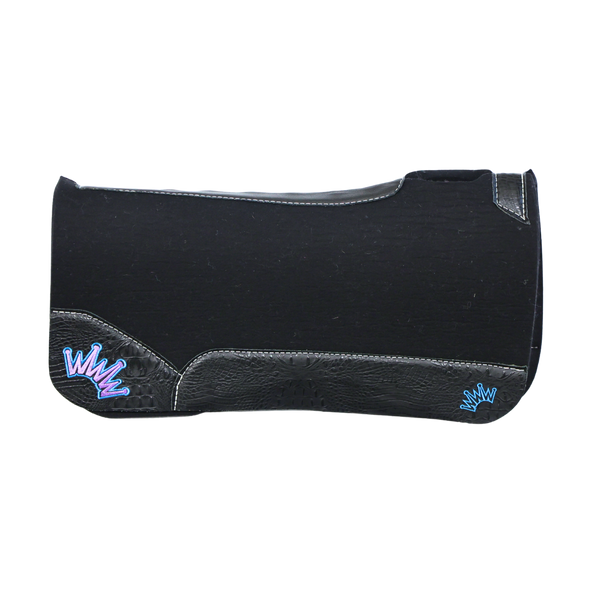 Best Ever Pads | Black Crocodile w/ Violet/Turquoise Crown | 3/4" Kush | 30" x 30"