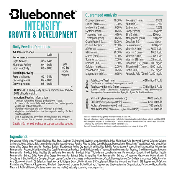 Bluebonnet Feeds | Intensify Growth & Development