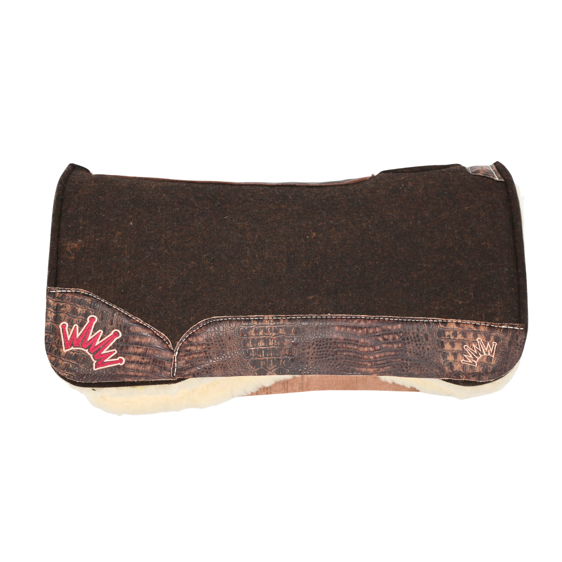 Best Ever Pads | Brown Crocodile Leathers w/ Burgundy/Peach Crown | 1