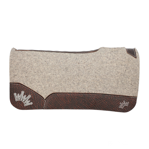 Best Ever Pads | Chocolate Elephant Leathers w/ Dark Gray/Silver Crown | 1" Kush | 30" x 30"