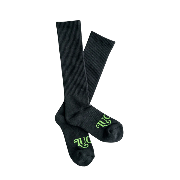Lucky Chuck | The Cowboy Black | Performance Boot Socks