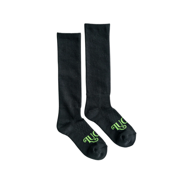 Lucky Chuck | The Cowboy Black | Performance Boot Socks