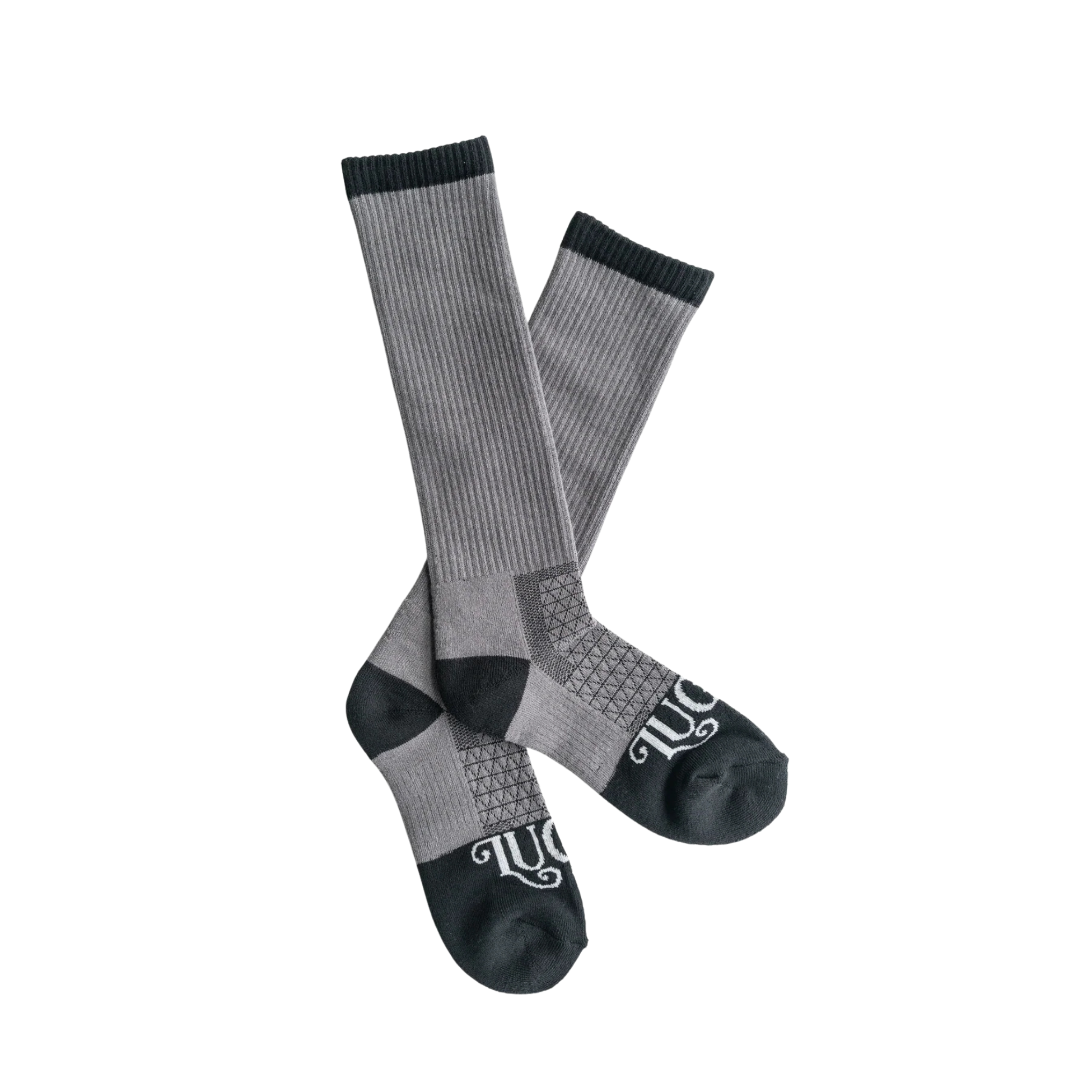 Lucky Chuck | The Cowboy Gray | Performance Boot Socks