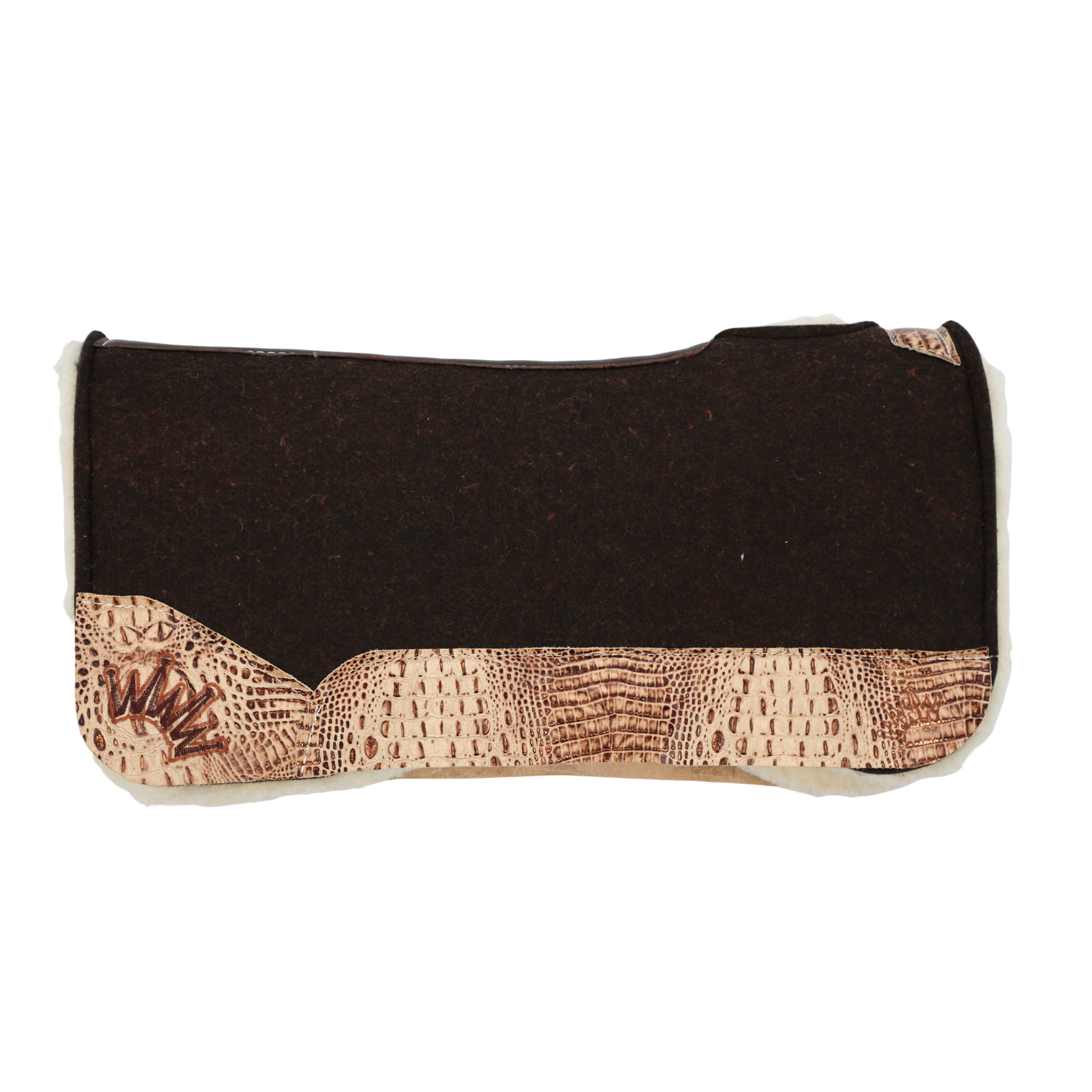 Best Ever Pads | Ivory Chocolate Crocodile Leathers w/ Dark Brown/Brown Crown | 3/4