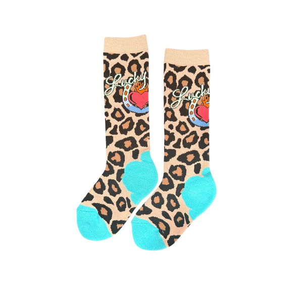 Lucky Chuck | Kids Lucky Leopard | Performance Boot Socks