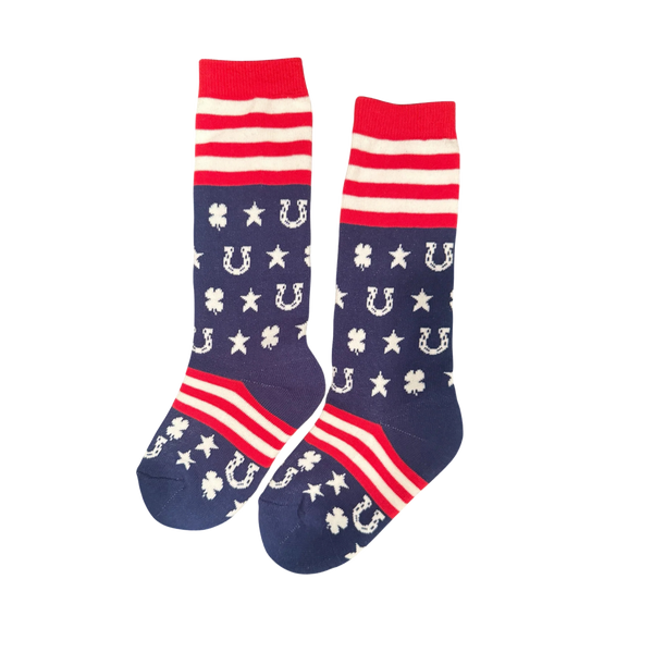 Lucky Chuck | Kids Lucky Stars & Stripes| Performance Boot Socks