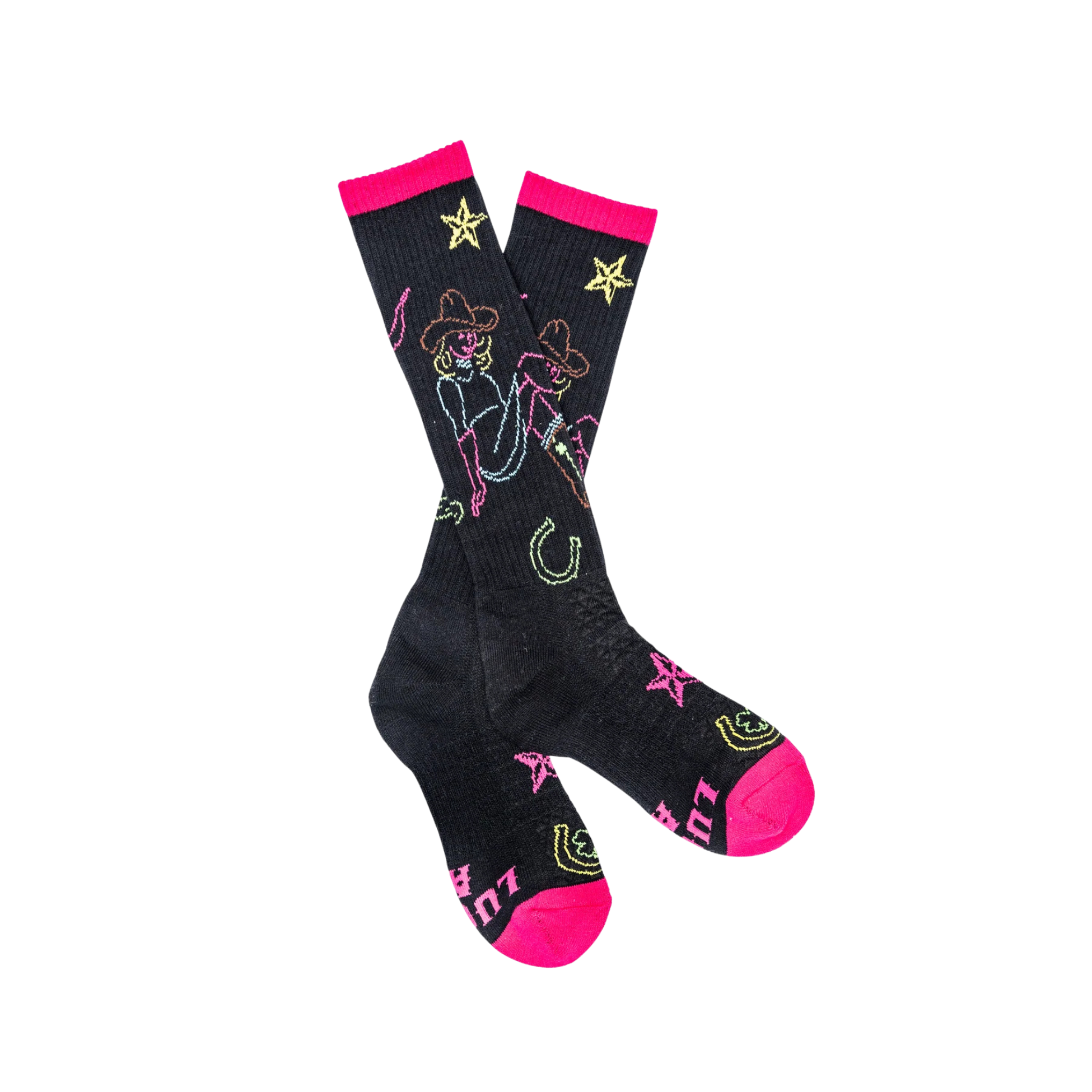 Lucky Chuck | Neon Cowgirl | Performance Boot Socks