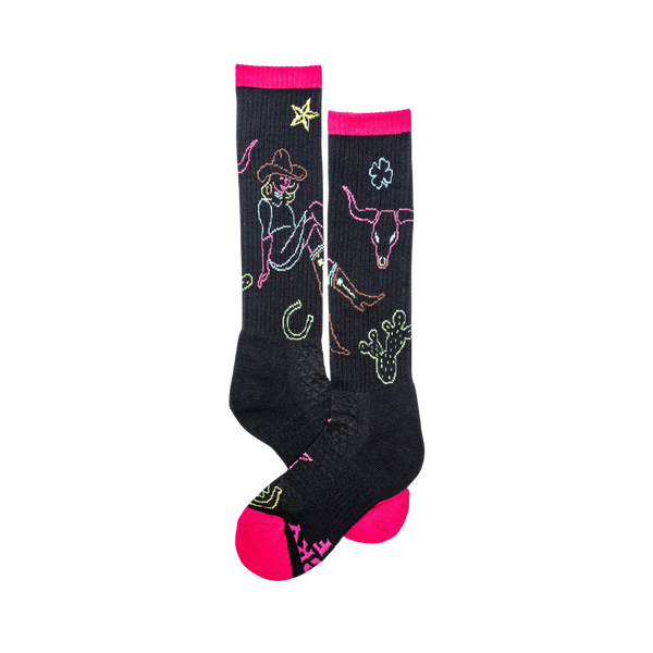 Lucky Chuck | Neon Cowgirl | Performance Boot Socks