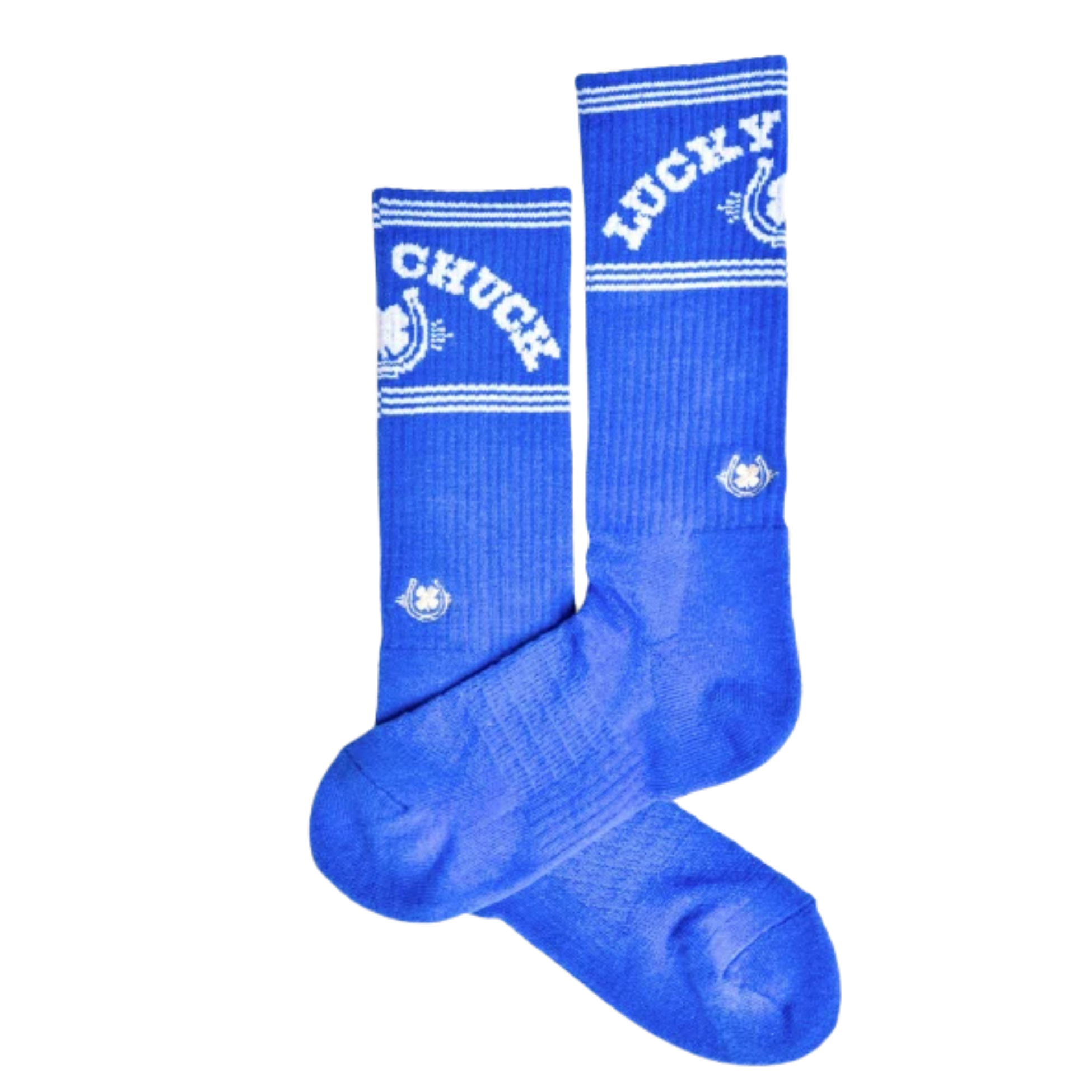 Lucky Chuck | Retro Lucky Chuck Blue | Performance Boot Socks