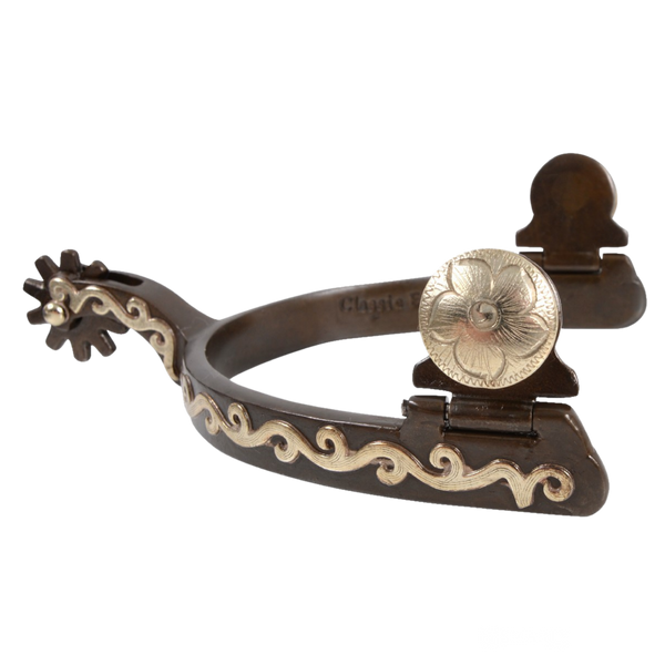 Classic Equine | Flower Scroll Spurs 12 inch Band