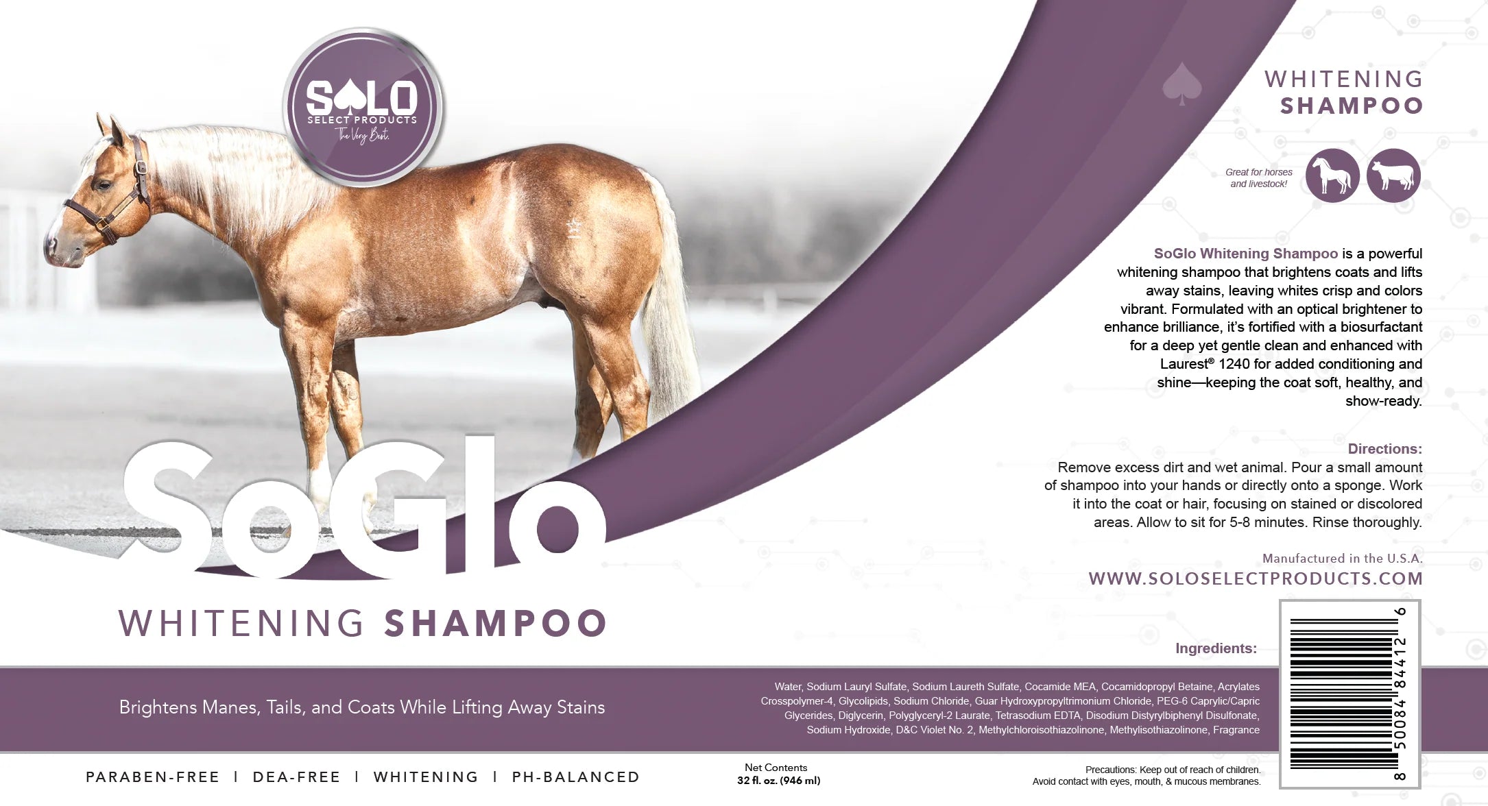 SoGlo | Equine Whitening Shampoo