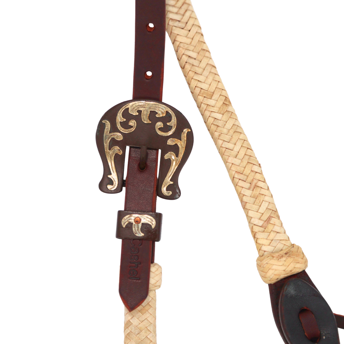 Cashel | Rawhide Braided Headstall with Browned Iron Buckle