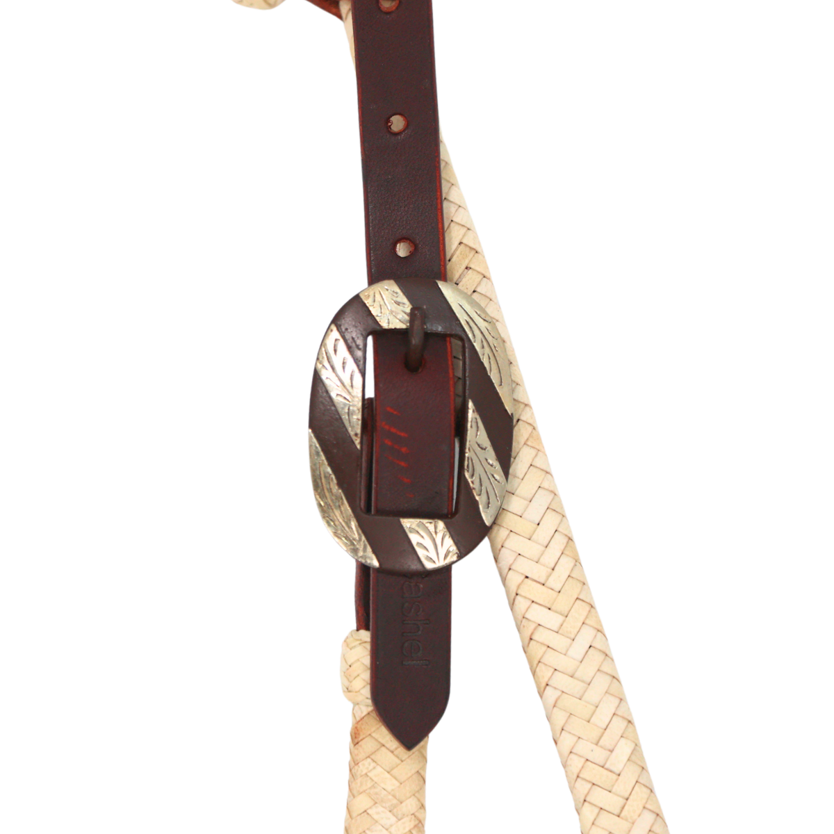 Cashel | Rawhide Braided Headstall with Browned Iron Buckle