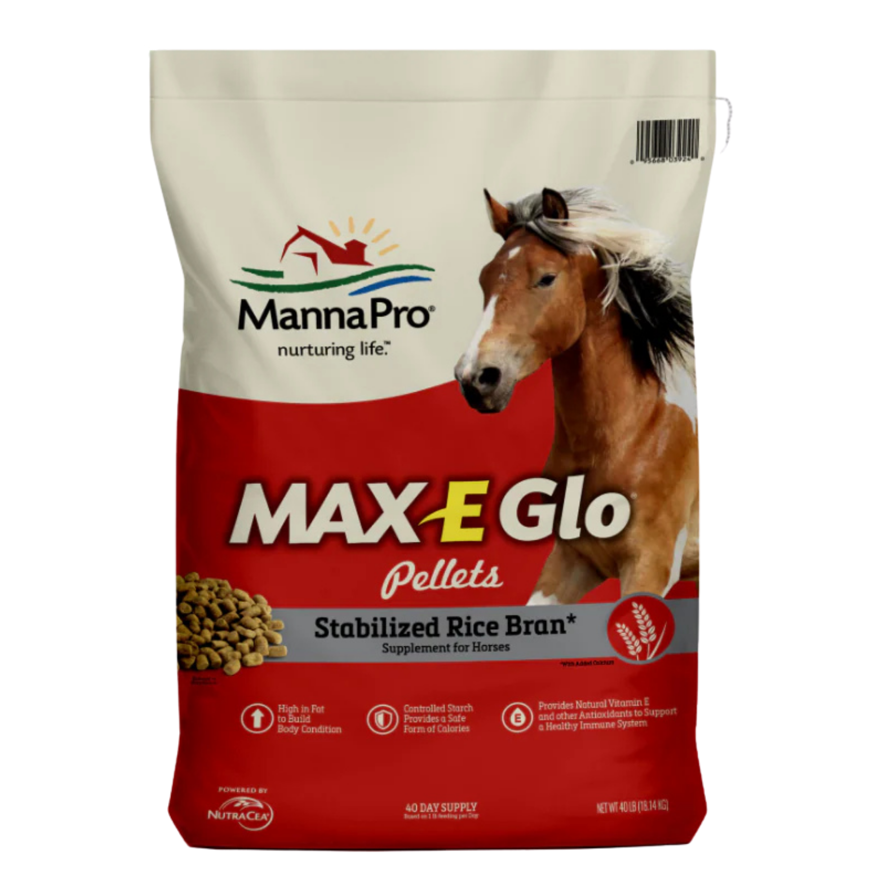 Manna Pro | Max-E Glo | Stabilized Rice Bran Pellets