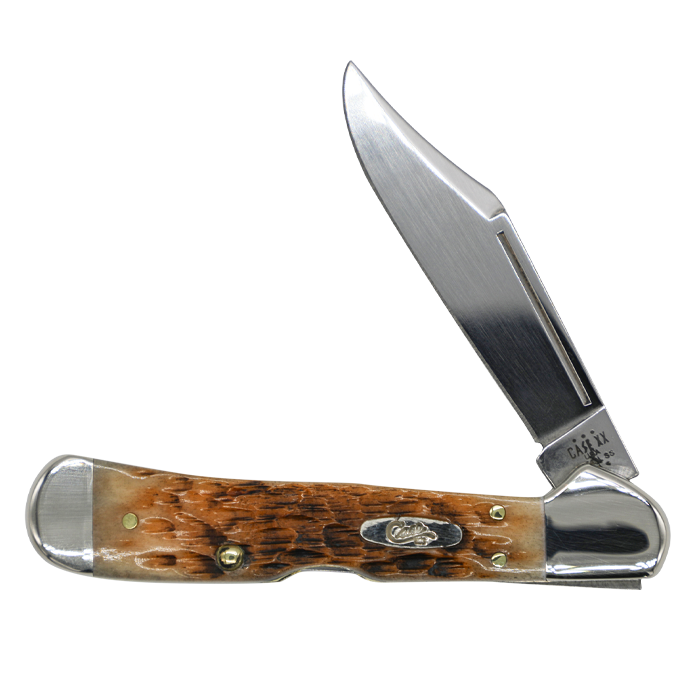 Case Knives | 00133 | Peach Seed Jig Amber Bone Mini CopperLock®