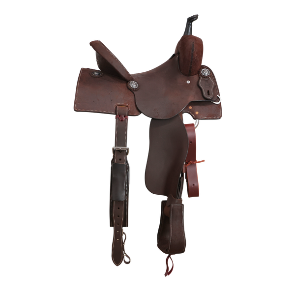 Smarty Saddlery | Barrel Saddle | Chocolate Rough Out