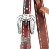 Wildfire Saddlery | 1" Headstall Slip Ear Chocolate Harness with Cowboy Knots & Custom Buckles