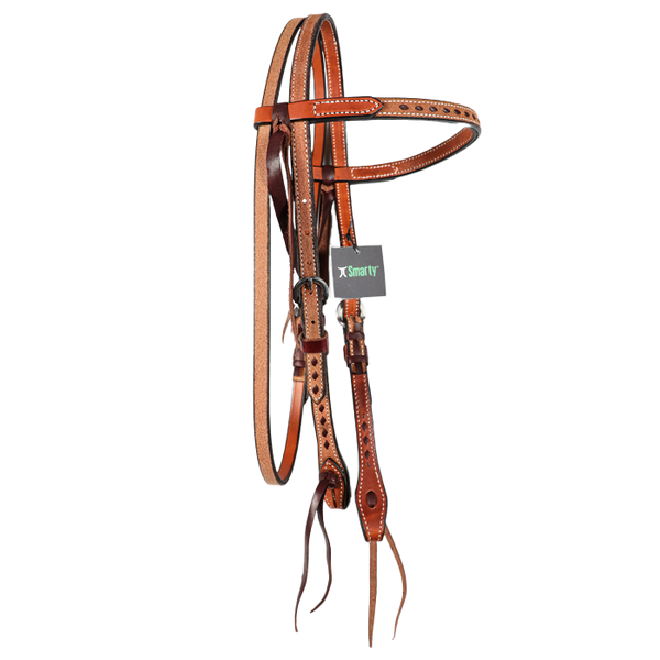 Wildfire Saddlery | 5/8" Headstall Browband Roughout Buckstitch Cowboy Knots