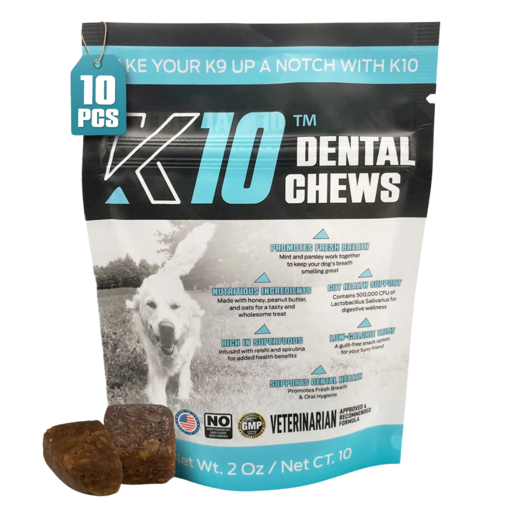 K10 | Canine Dental Chews | 10 Count