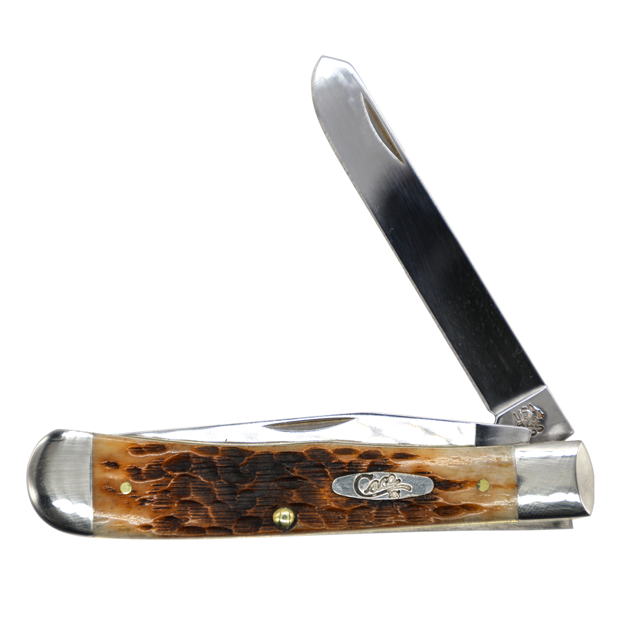 Case Knives | 00164 | Peach Seed Jig Amber Bone Trapper