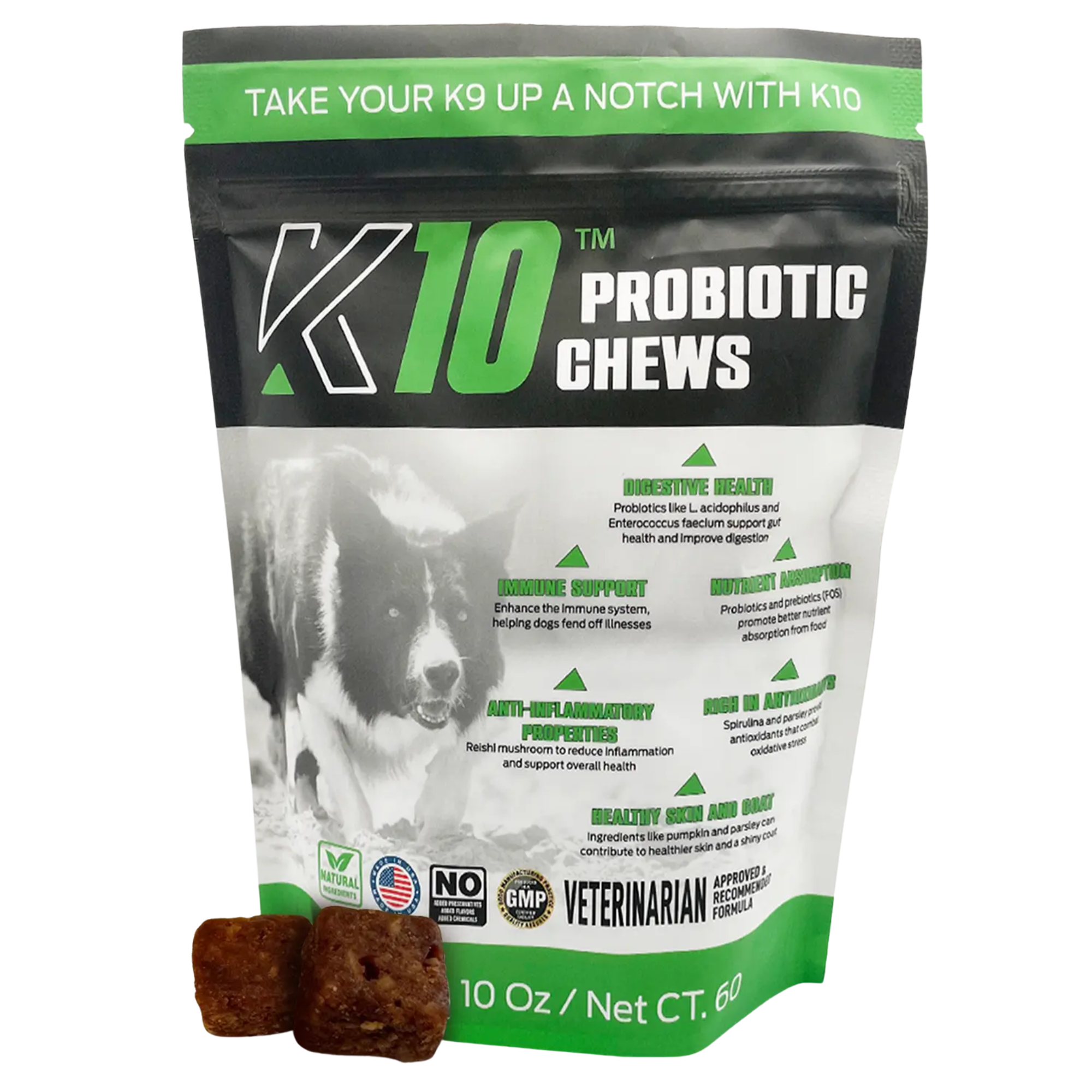 K10 | Canine Probiotic Chews | 60 Count