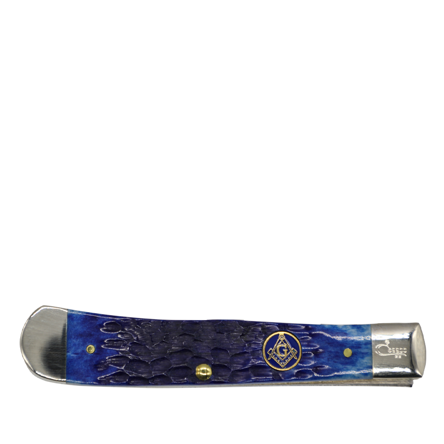 Case Knives | 01058 | Masonic Gift Tin Standard Jig Blue Bone Trapper