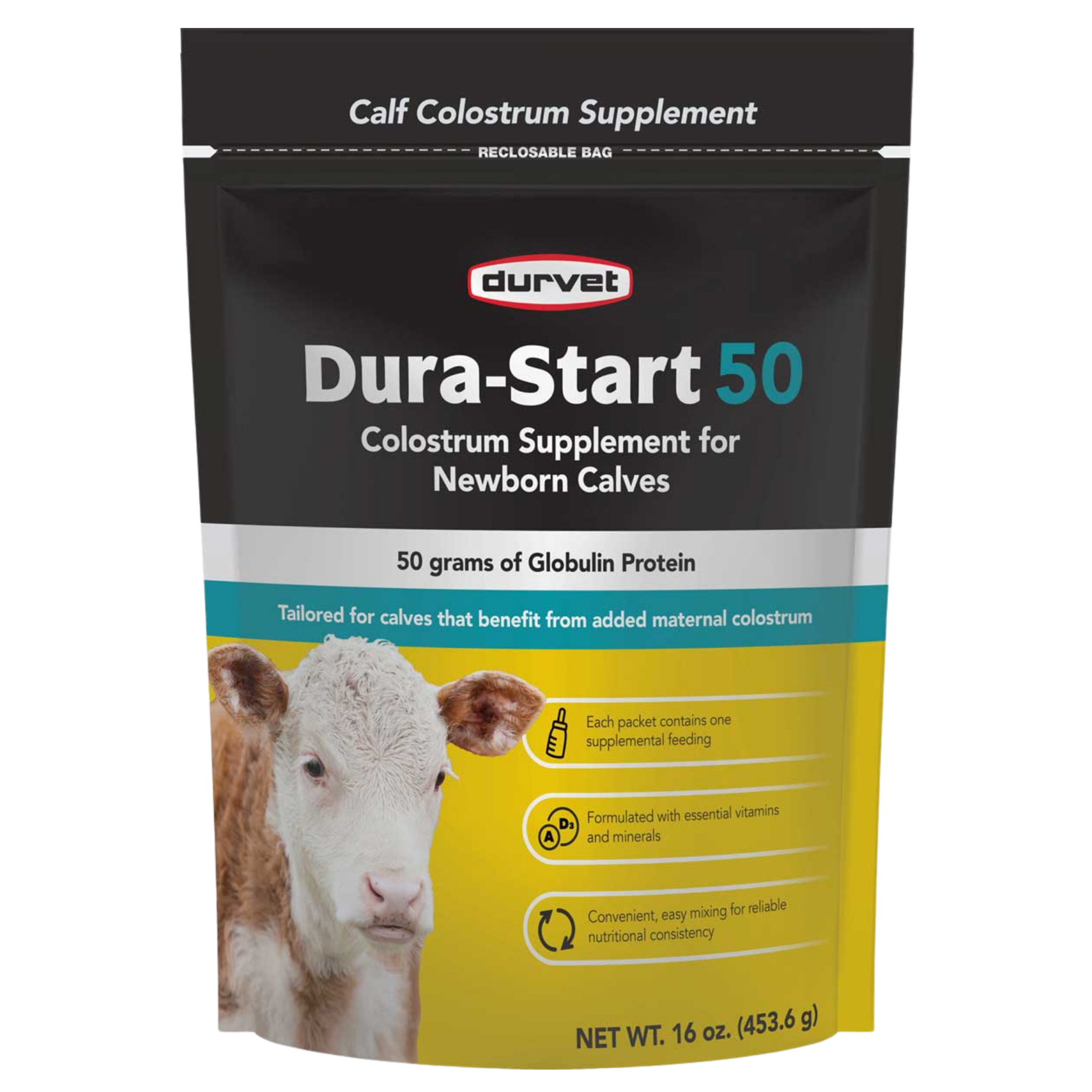 Durvet | Dura-Start 50 Colostrum Powder | 16 OZ