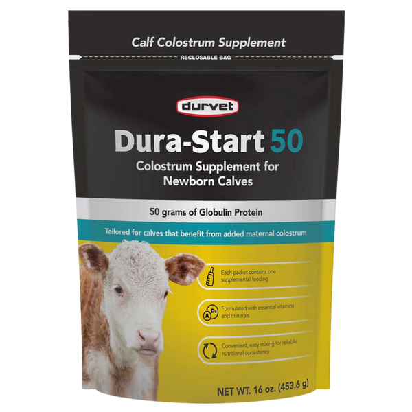 Durvet | Dura-Start 50 Colostrum Powder | 16 OZ