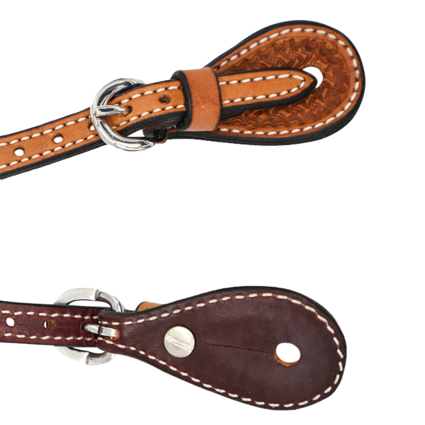Wildfire Saddlery | Spur Straps Cowboy Mens Golden Spider Stamp