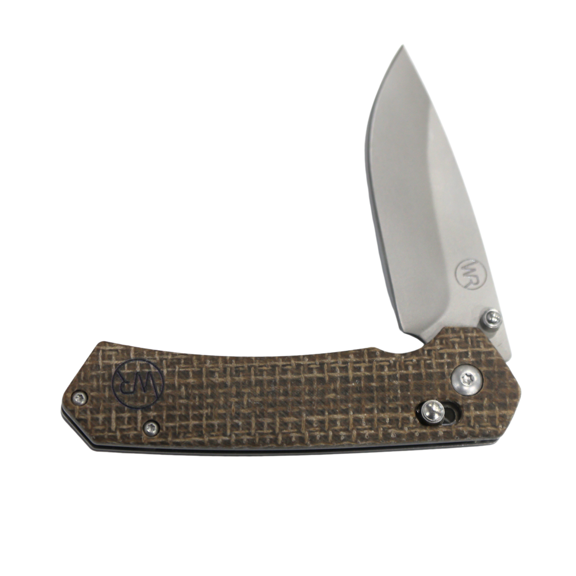 Rusted Nail Knives | Burlap Canvas | Micarta Catch Pin Lock Knife